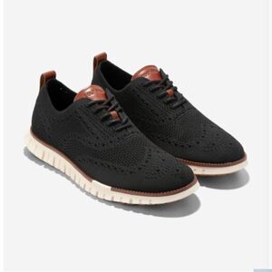 Cole Haan Men's ZERØGRAND Remastered Stitchlite™ Wingtip Oxfords Black Size 9